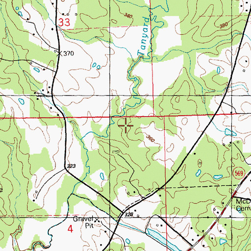 Topographic Map of Sleeper Cemetery, MS