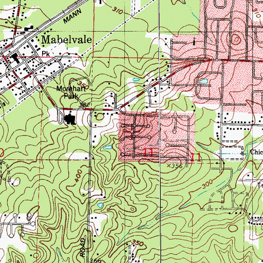 Topographic Map of Shiloh, AR