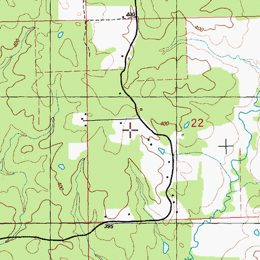Topographic Map of Turnipseed Cemetery, MS