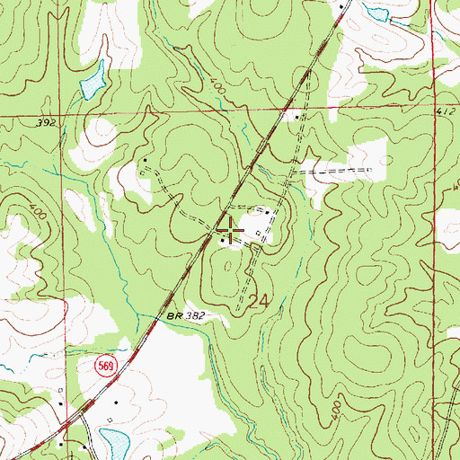 Topographic Map of Weathersby Cemetery, MS