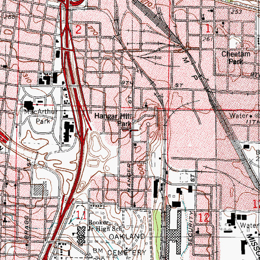 Topographic Map of Shiloh Baptist Church, AR
