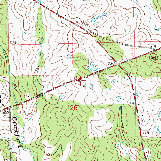 Topographic Map of Webberville School (historical), MS