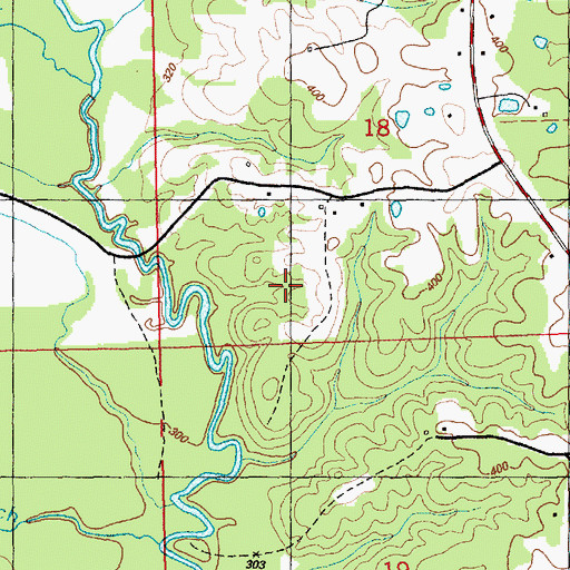 Topographic Map of William Frith Cemetery, MS