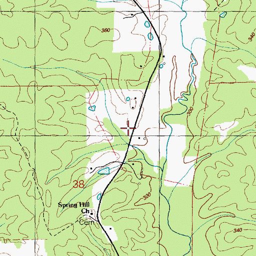 Topographic Map of William Jackson Cemetery, MS