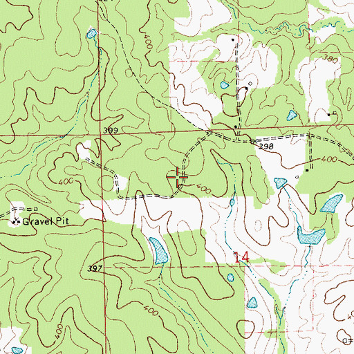Topographic Map of Zion Hill School (historical), MS