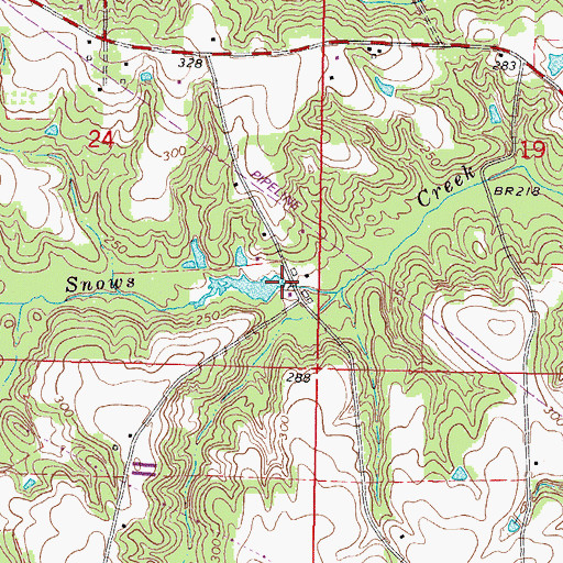 Topographic Map of Anderson Water Mill (historical), MS