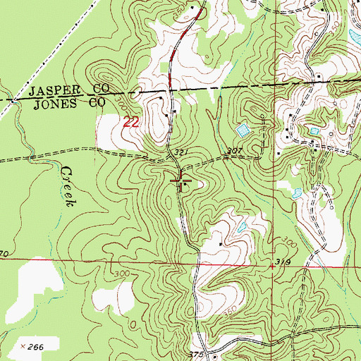 Topographic Map of Barkley Store (historical), MS