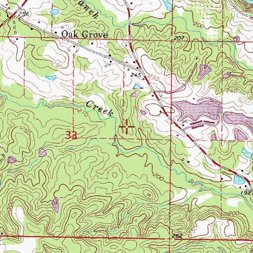Topographic Map of Bear Creek School (historical), MS