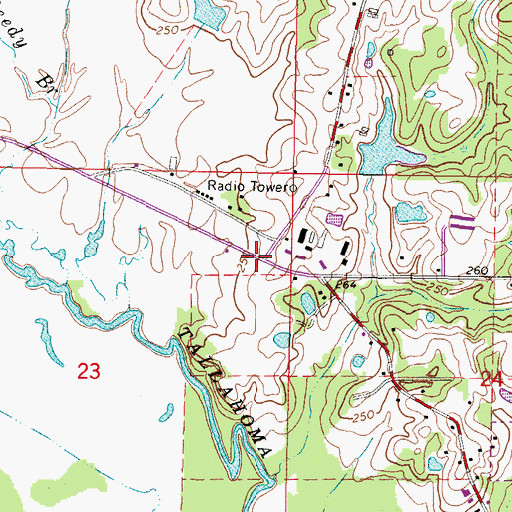 Topographic Map of Bush Store (historical), MS
