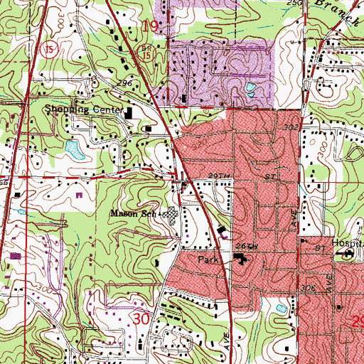 Topographic Map of Church of Christ, MS
