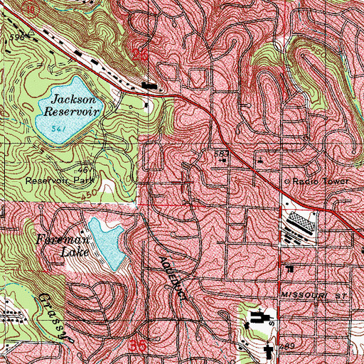 Topographic Map of Sheraton Park, AR