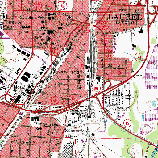 Topographic Map of Friendship Baptist Church, MS