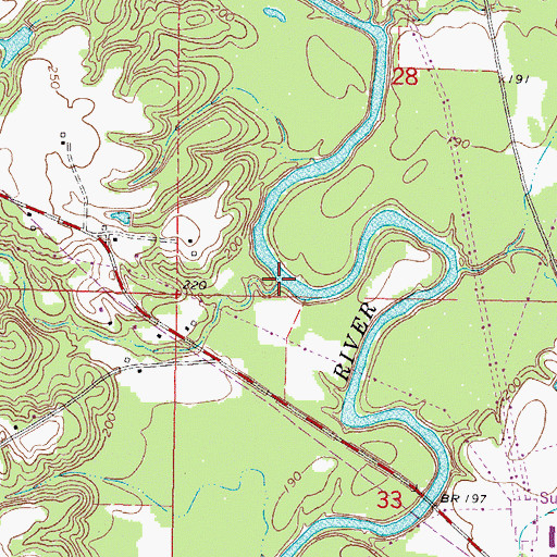 Topographic Map of Gales Branch, MS