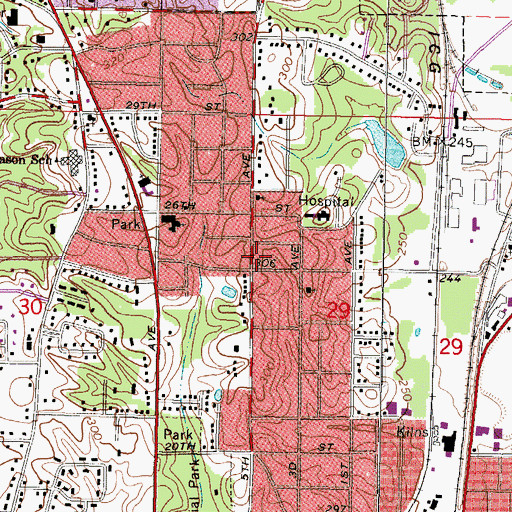 Topographic Map of Grace Covenant Church, MS
