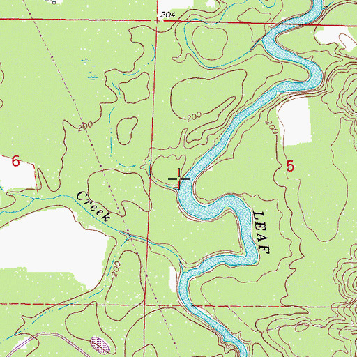 Topographic Map of Haskins Ferry (historical), MS
