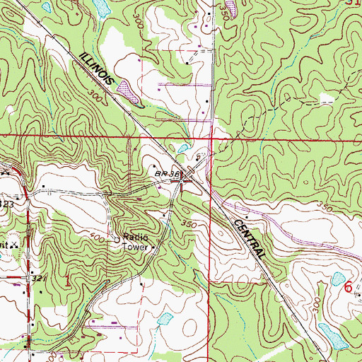 Topographic Map of Lamar School (historical), MS