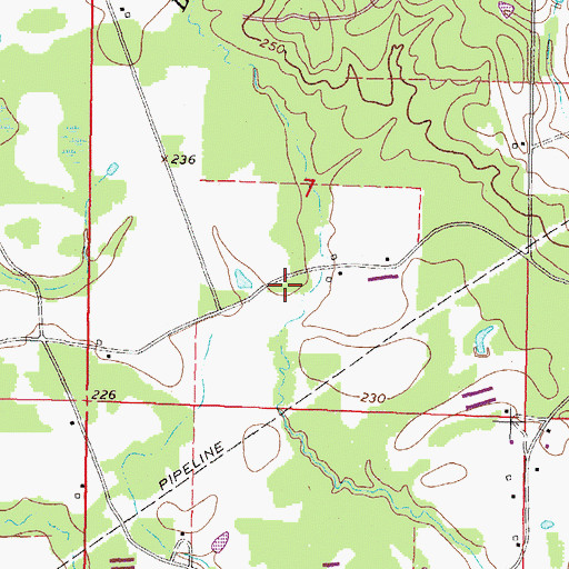 Topographic Map of Liberty Church (historical), MS