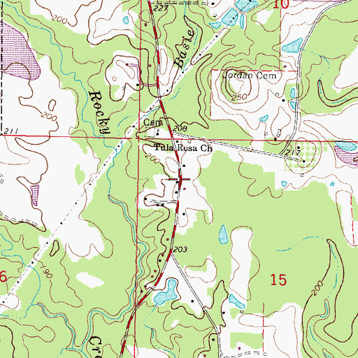 Topographic Map of McKinnon Mill (historical), MS