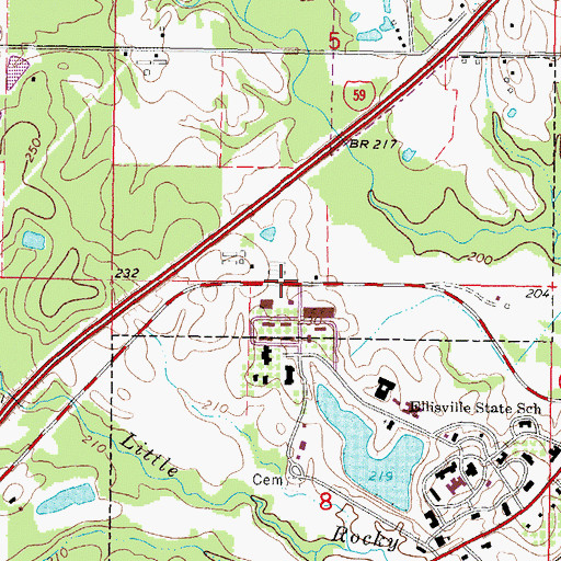 Topographic Map of Mount Aide Church (historical), MS
