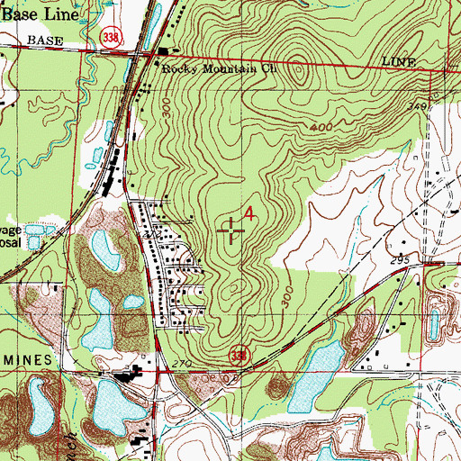 Topographic Map of South Mountain, AR