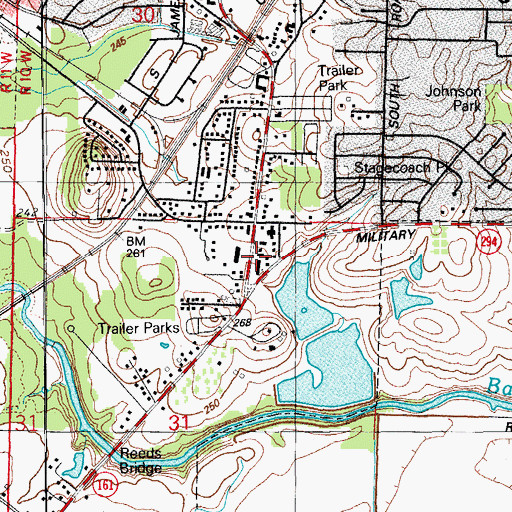 Topographic Map of South Plaza Shopping Center, AR