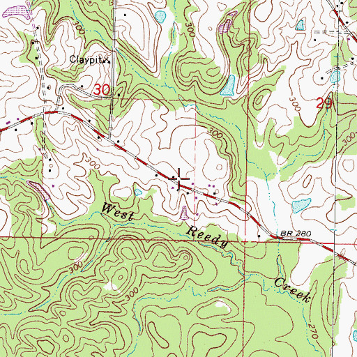 Topographic Map of Poore Store (historical), MS