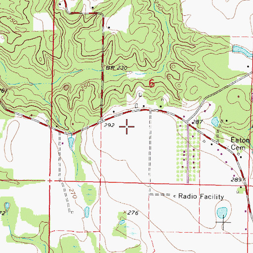 Topographic Map of Punch Branch, MS