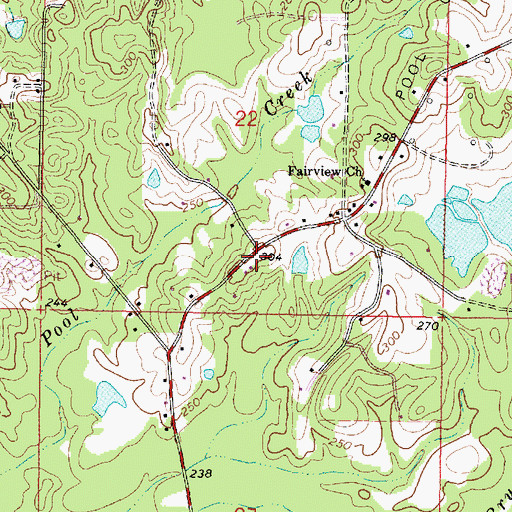 Topographic Map of Rustin School (historical), MS