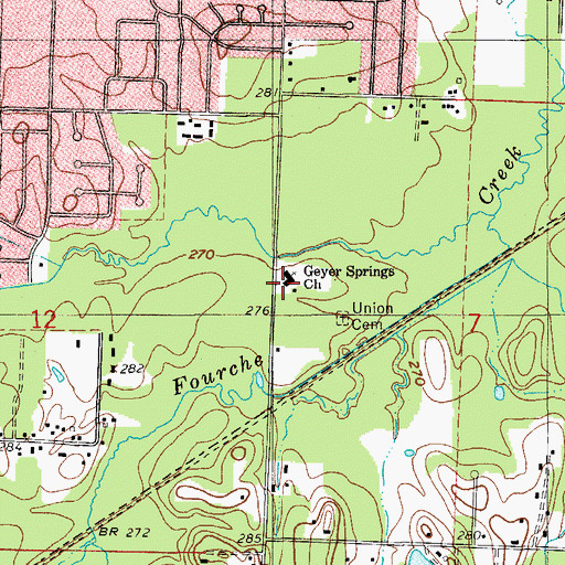 Topographic Map of Southwest Christian Academy, AR
