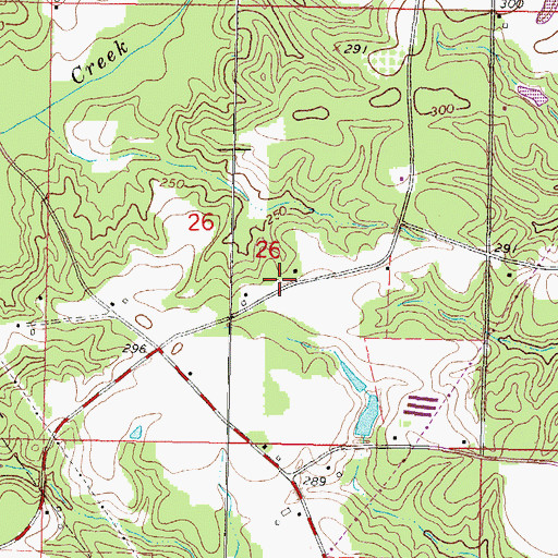 Topographic Map of Wheelerville School (historical), MS