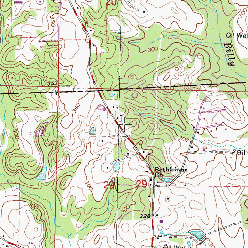 Topographic Map of Whynot Church (historical), MS