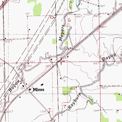 Topographic Map of Bethel Church (historical), MS