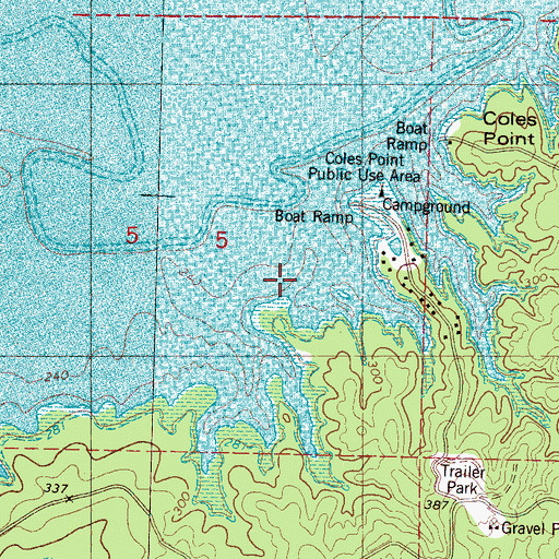 Topographic Map of Burlingham (historical), MS