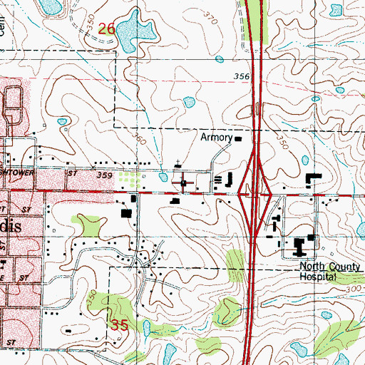 Topographic Map of Church of Christ, MS