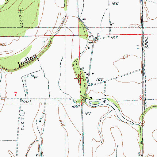Topographic Map of Corn Lake, MS