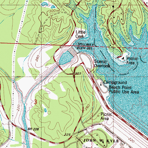 Topographic Map of Elmers Hill, MS