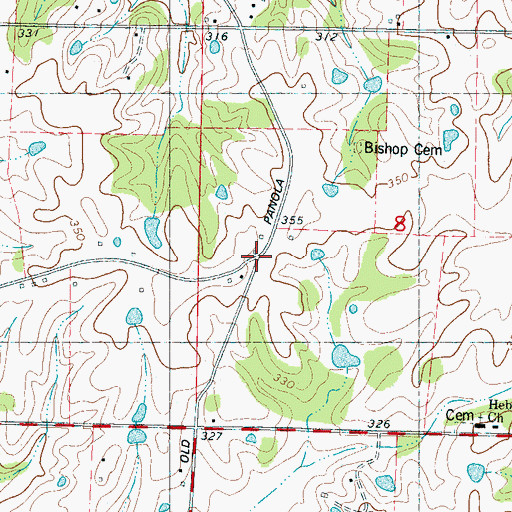 Topographic Map of Halifax (historical), MS