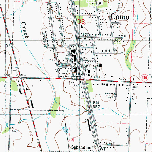 Topographic Map of Holy Innocents Episcopal Church, MS