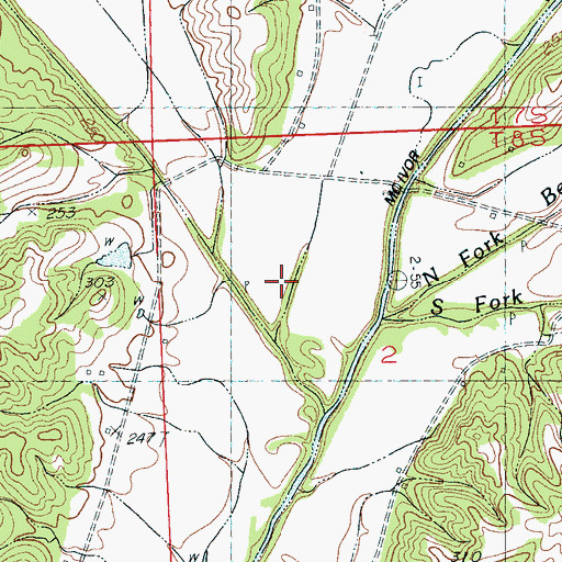 Topographic Map of Lake Creswell (historical), MS