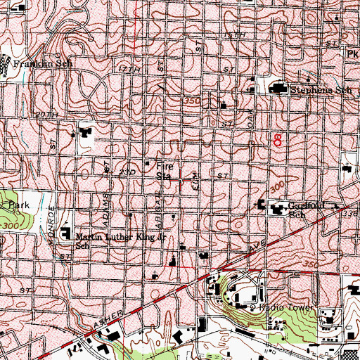 Topographic Map of Tabernacle Missionary Baptist Church, AR