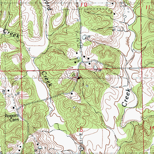 Topographic Map of Mickens Chapel (historical), MS