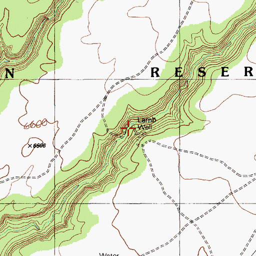 Topographic Map of Lamb Well, AZ