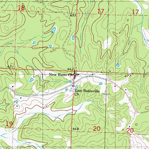 Topographic Map of New Enon Church, MS