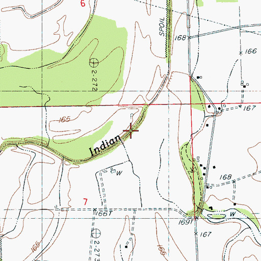 Topographic Map of Pecan Lake (historical), MS
