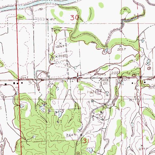Topographic Map of Pharsalia (historical), MS