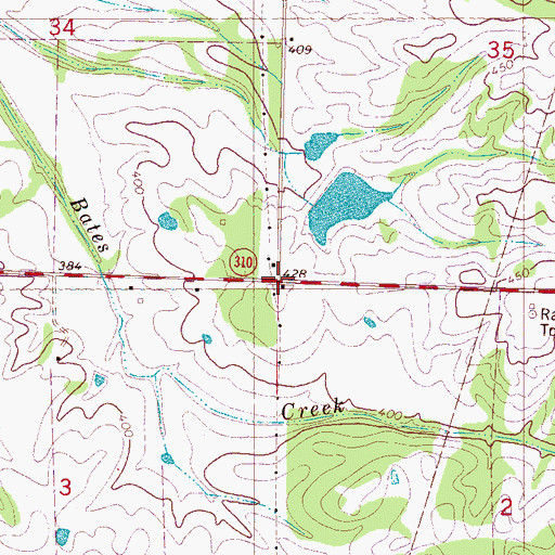 Topographic Map of Pleasant Mount (historical), MS