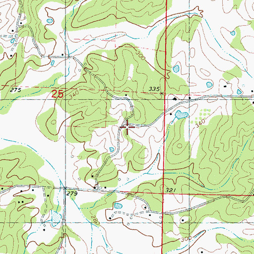 Topographic Map of Spring Port (historical), MS