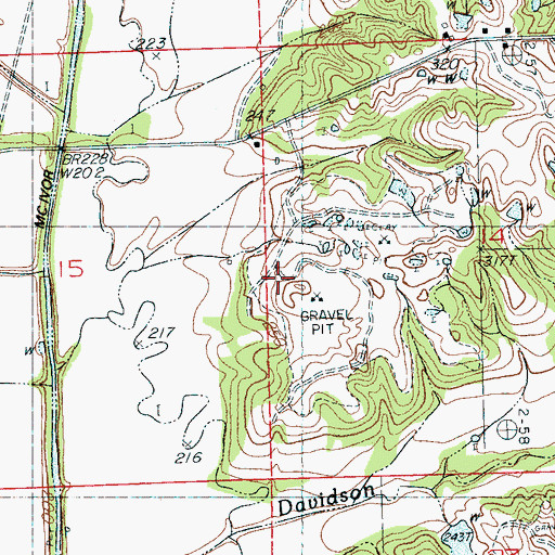 Topographic Map of Star Place (historical), MS