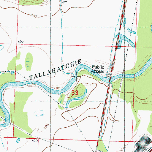 Topographic Map of Viney Creek, MS