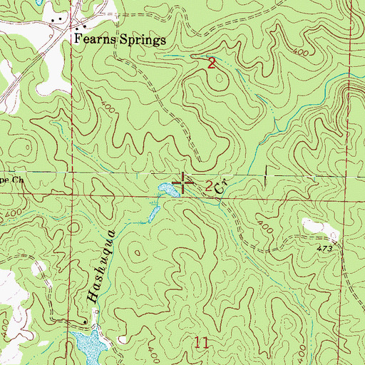 Topographic Map of Andersons Mill (historical), MS